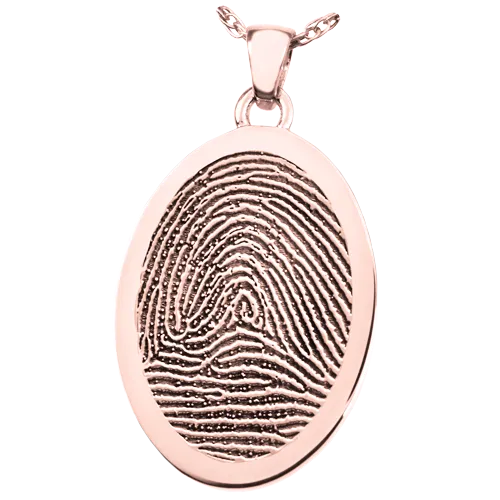 B&B Oval Fingerprint Pendant