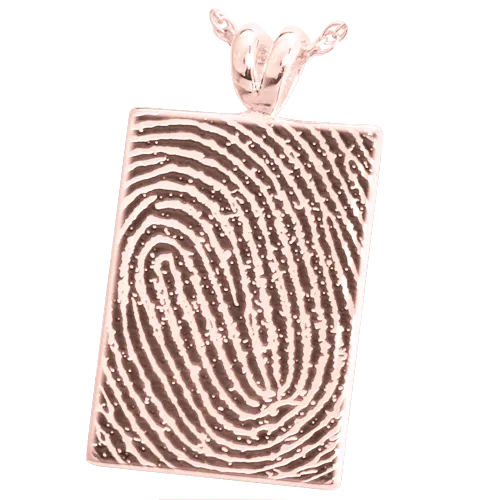 B&B Rectangle Fingerprint Pendant