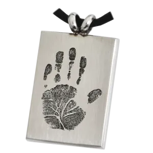 B&B Rectangle Handprint Pendant