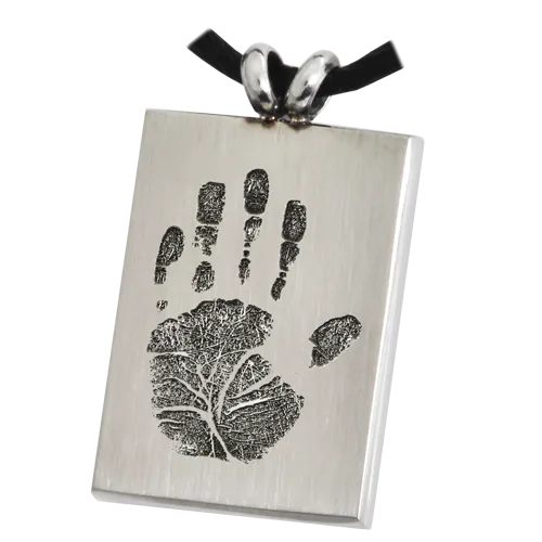 B&B Rectangle Handprint Pendant