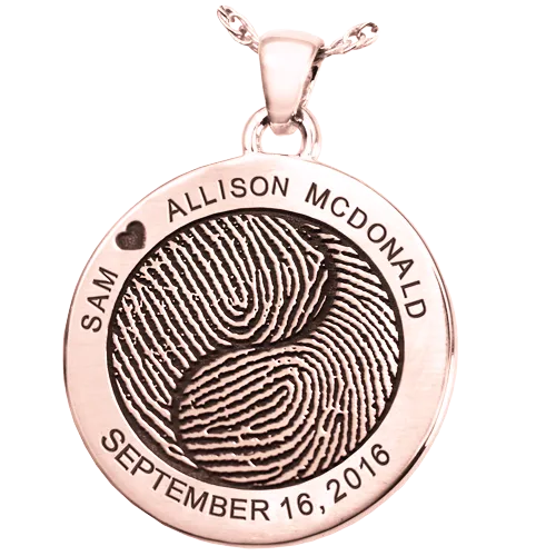 B&B Round 2 Fingerprints Yin Yang Pendant