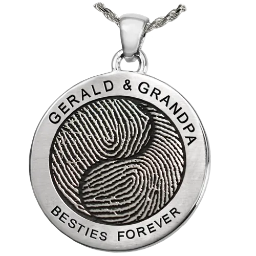 B&B Round 2 Fingerprints Yin Yang Pendant