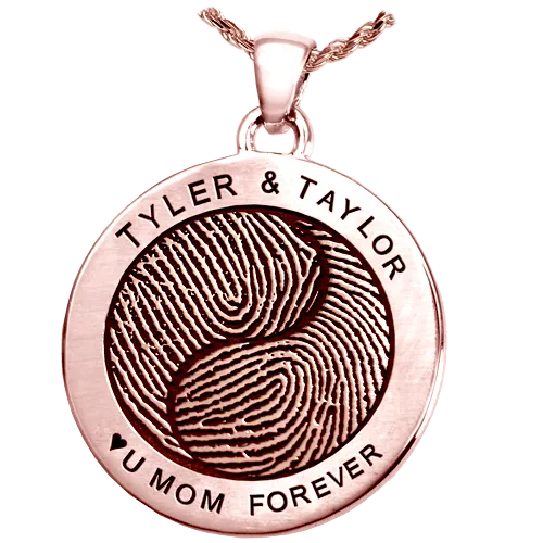 B&B Round 2 Fingerprints Yin Yang Pendant
