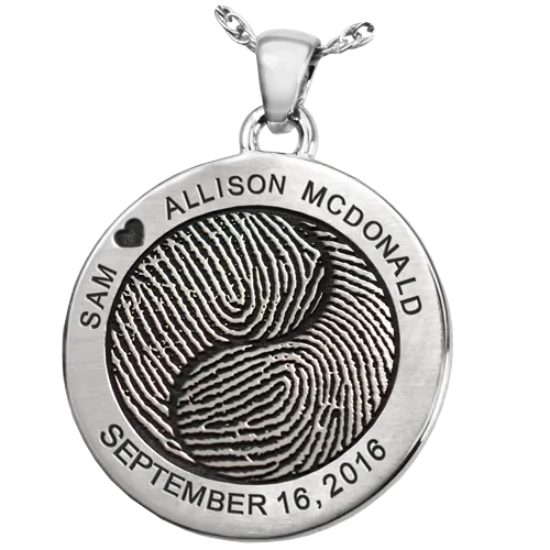 B&B Round 2 Fingerprints Yin Yang Pendant