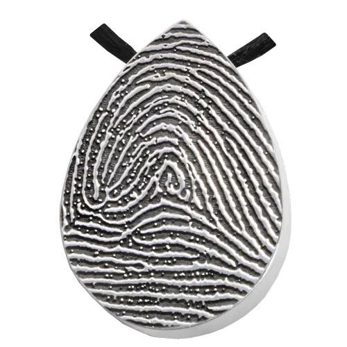 B&B Teardrop Fingerprint Pendant