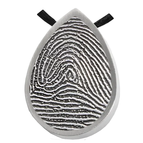 B&B Teardrop Fingerprint Pendant