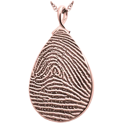 B&B Teardrop Fingerprint Pendant