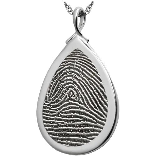 B&B Teardrop Fingerprint Pendant