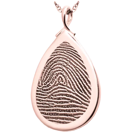 B&B Teardrop Fingerprint Pendant