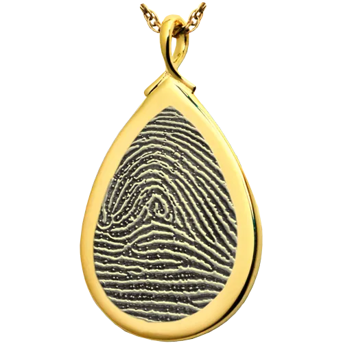 B&B Teardrop Fingerprint Pendant