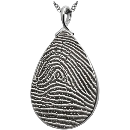 B&B Teardrop Fingerprint Pendant