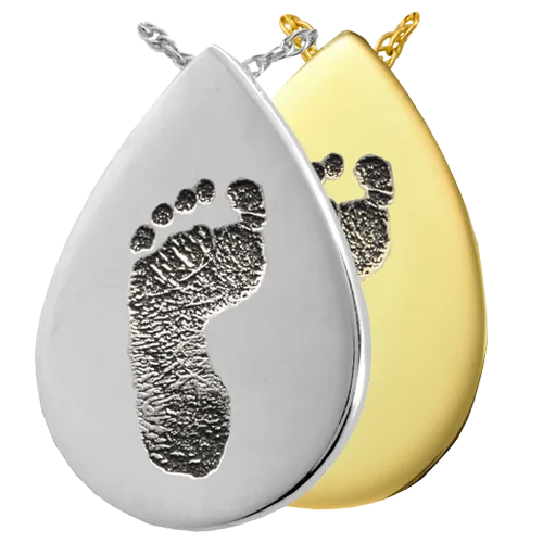 B&B Teardrop Footprint Pendant