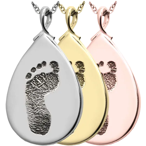 B&B Teardrop Footprint Pendant