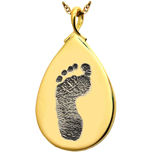 B&B Teardrop Footprint Pendant