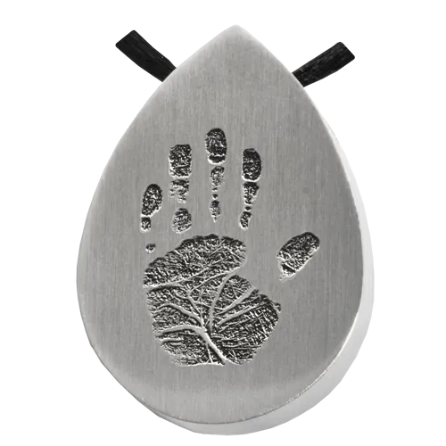 B&B Teardrop Handprint Pendant