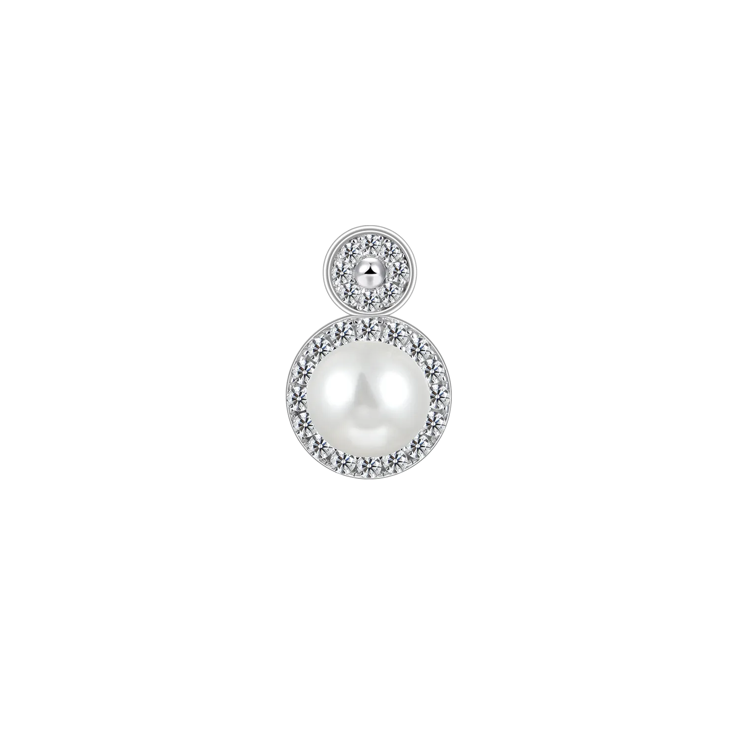 Barbed Wire Pearl Hoop Earring - Single
