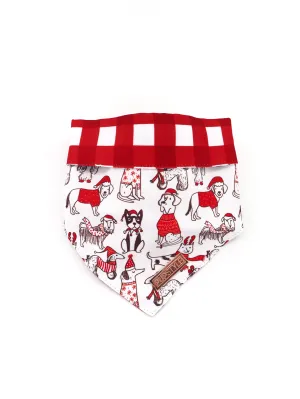 Barking All the Way Reversible XMAS Bandana
