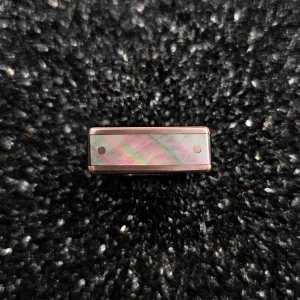 Black Mother Of Pearl & Copper Ring - Size 6