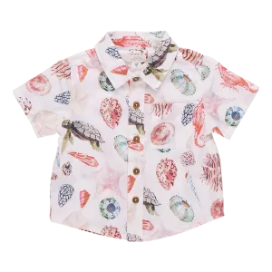 Blue Rooster Boys Jack Shirt - Watercolor Shells