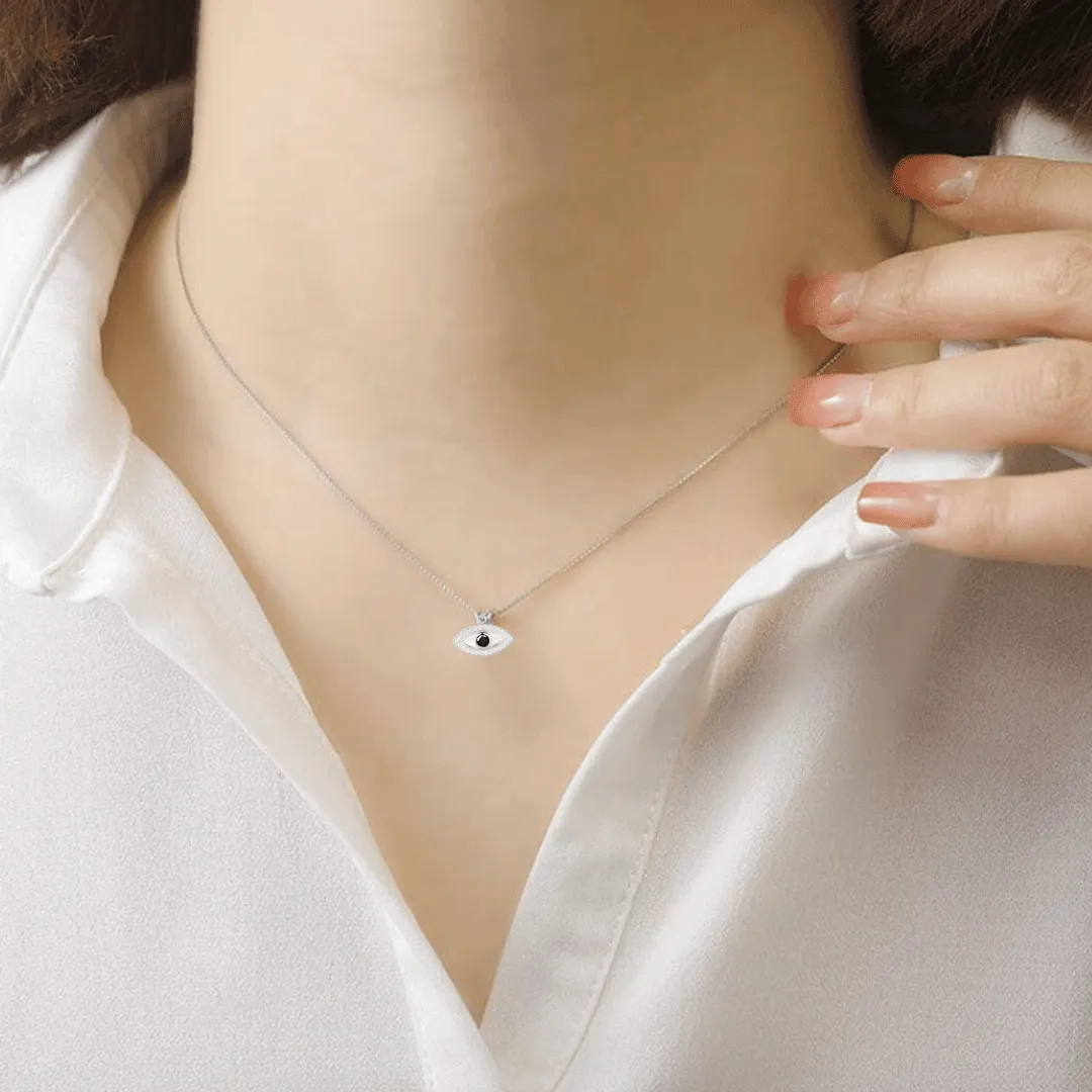 Blue Sapphire Evil Eye Necklace