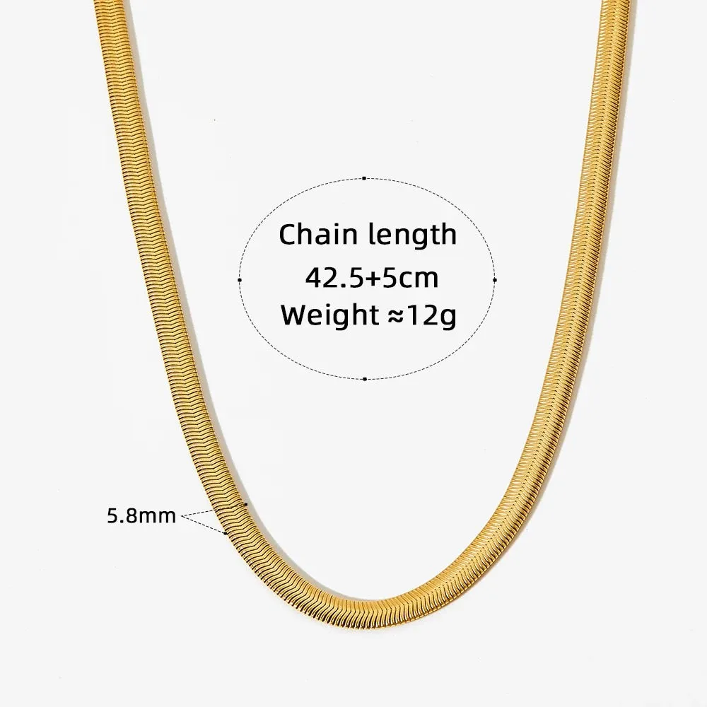 Boho & Mala Thick Chain Stainless Steel Pendant Necklace