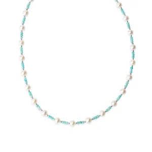 Breakfast at Cristy's Signature Pearl & Amazonite Necklace