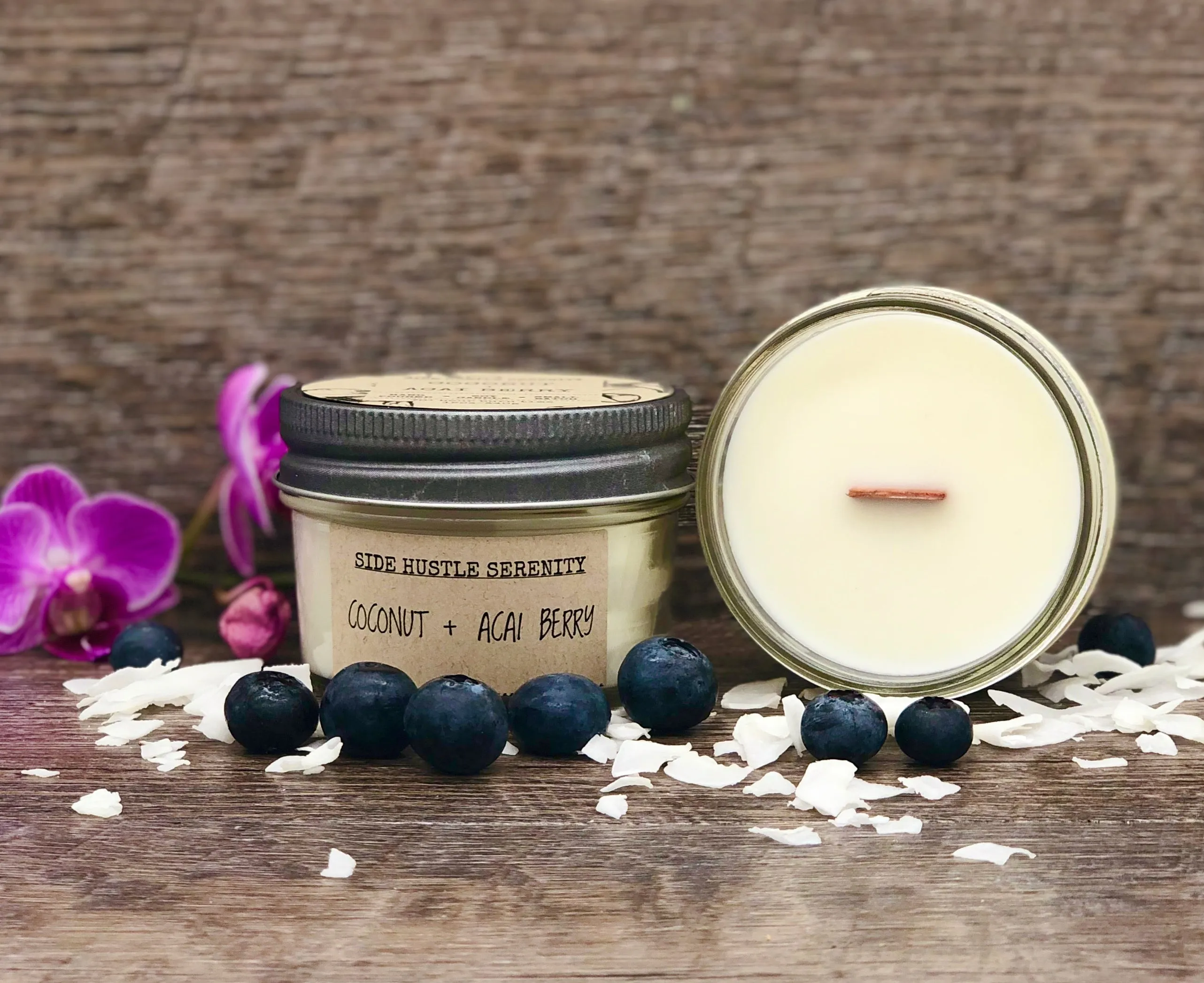 Coconut   Acai Berry Scented Soy Candle | 3.5oz