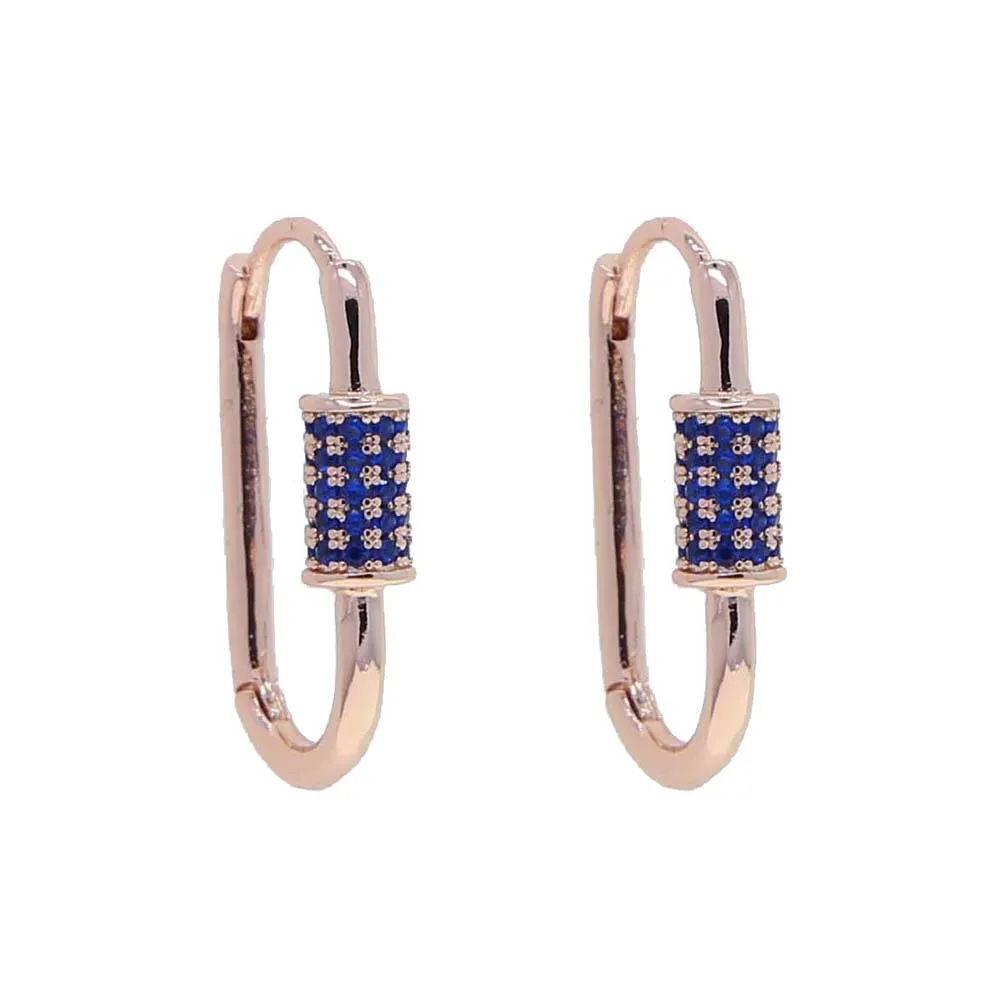 Cold Breeze U-Shaped Oval Hoop Earrings