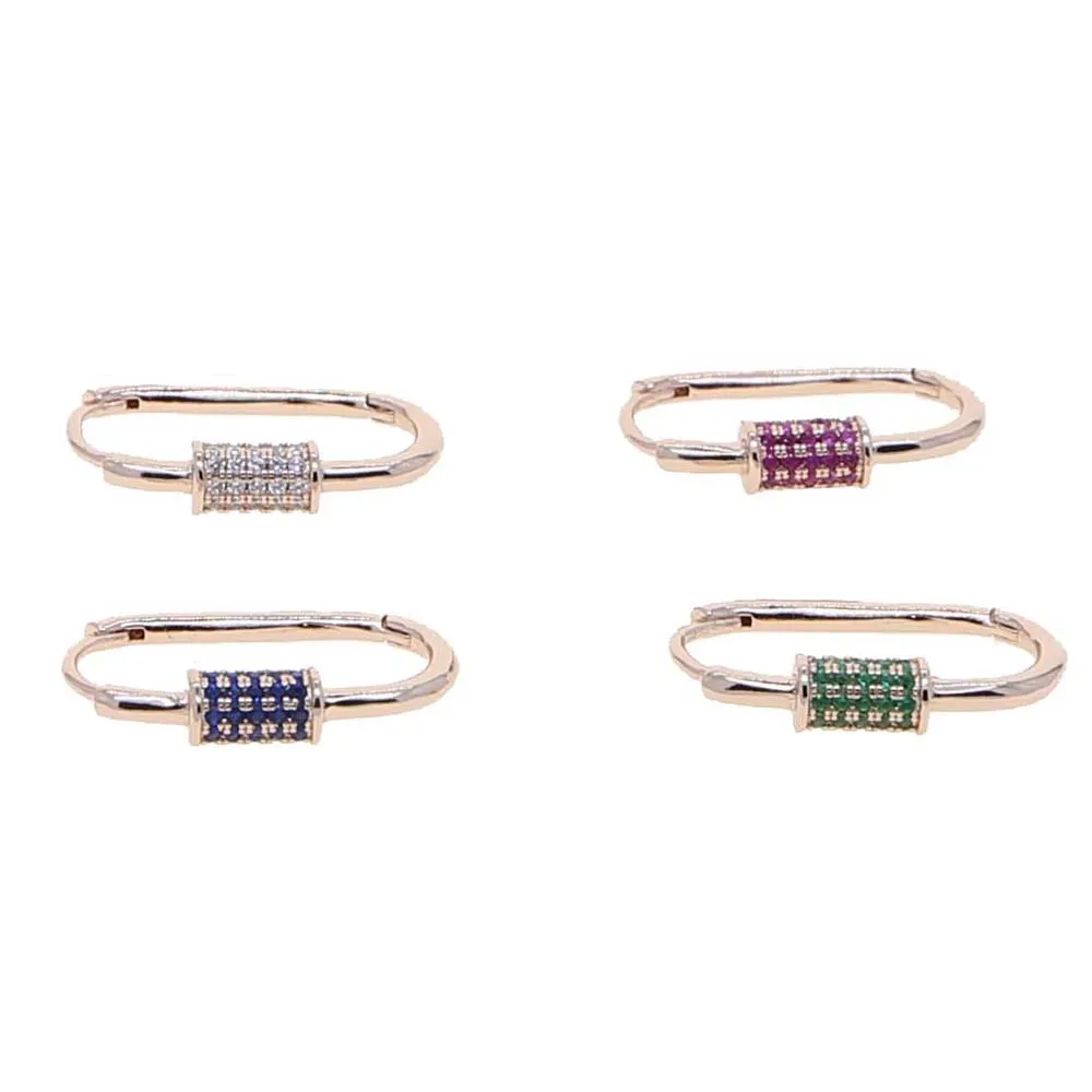 Cold Breeze U-Shaped Oval Hoop Earrings