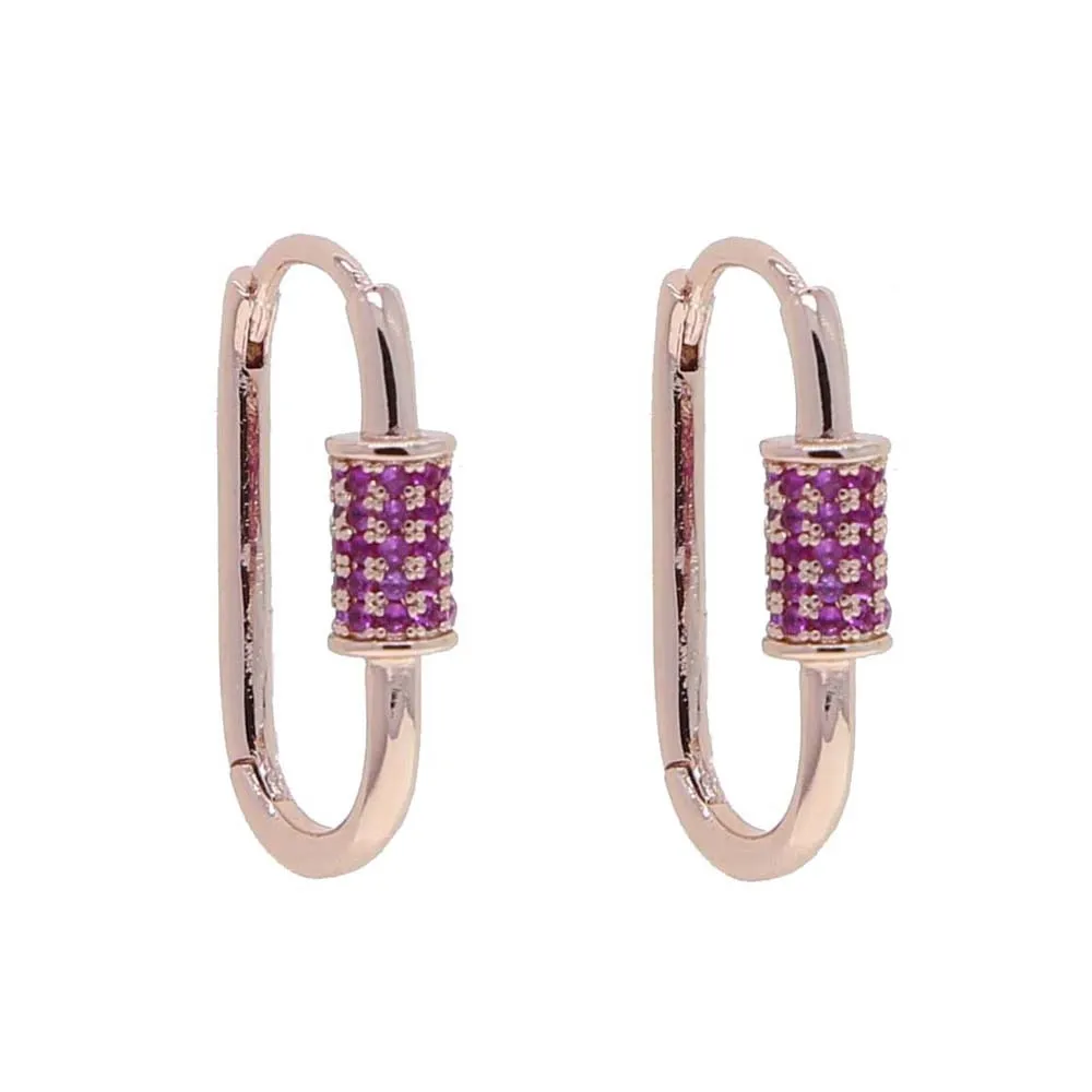 Cold Breeze U-Shaped Oval Hoop Earrings