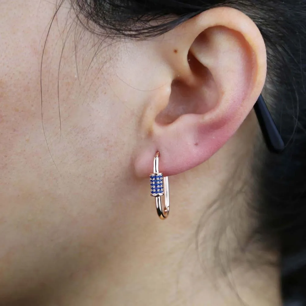 Cold Breeze U-Shaped Oval Hoop Earrings