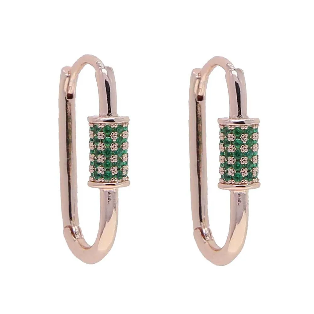 Cold Breeze U-Shaped Oval Hoop Earrings