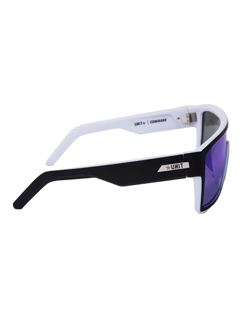 Command Polarised Sunglasses - Matte Black/White