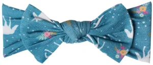 Copper Pearl Whimsy Blue Knit Headband