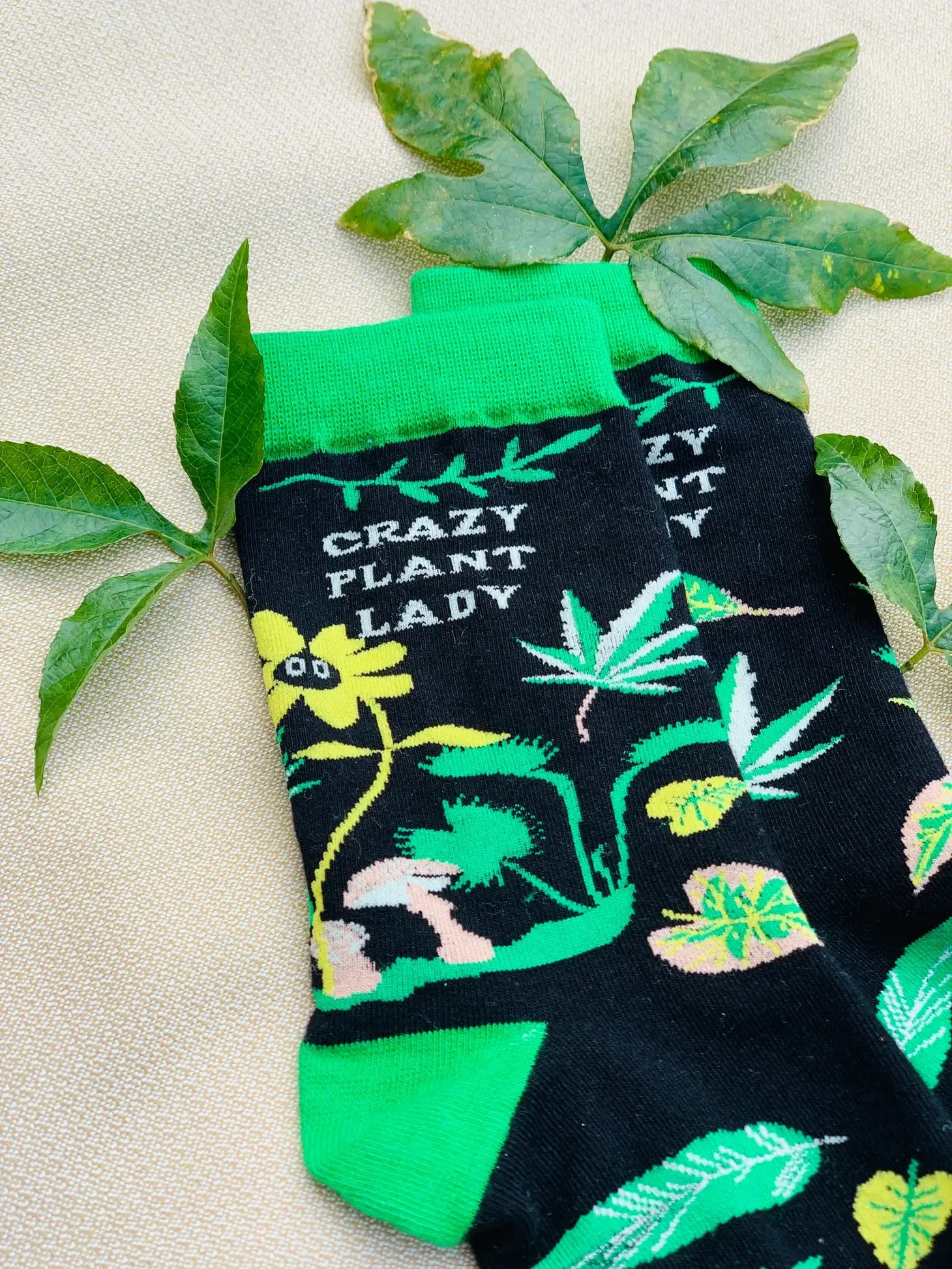Crazy Plant Lady Womens Crew Socks