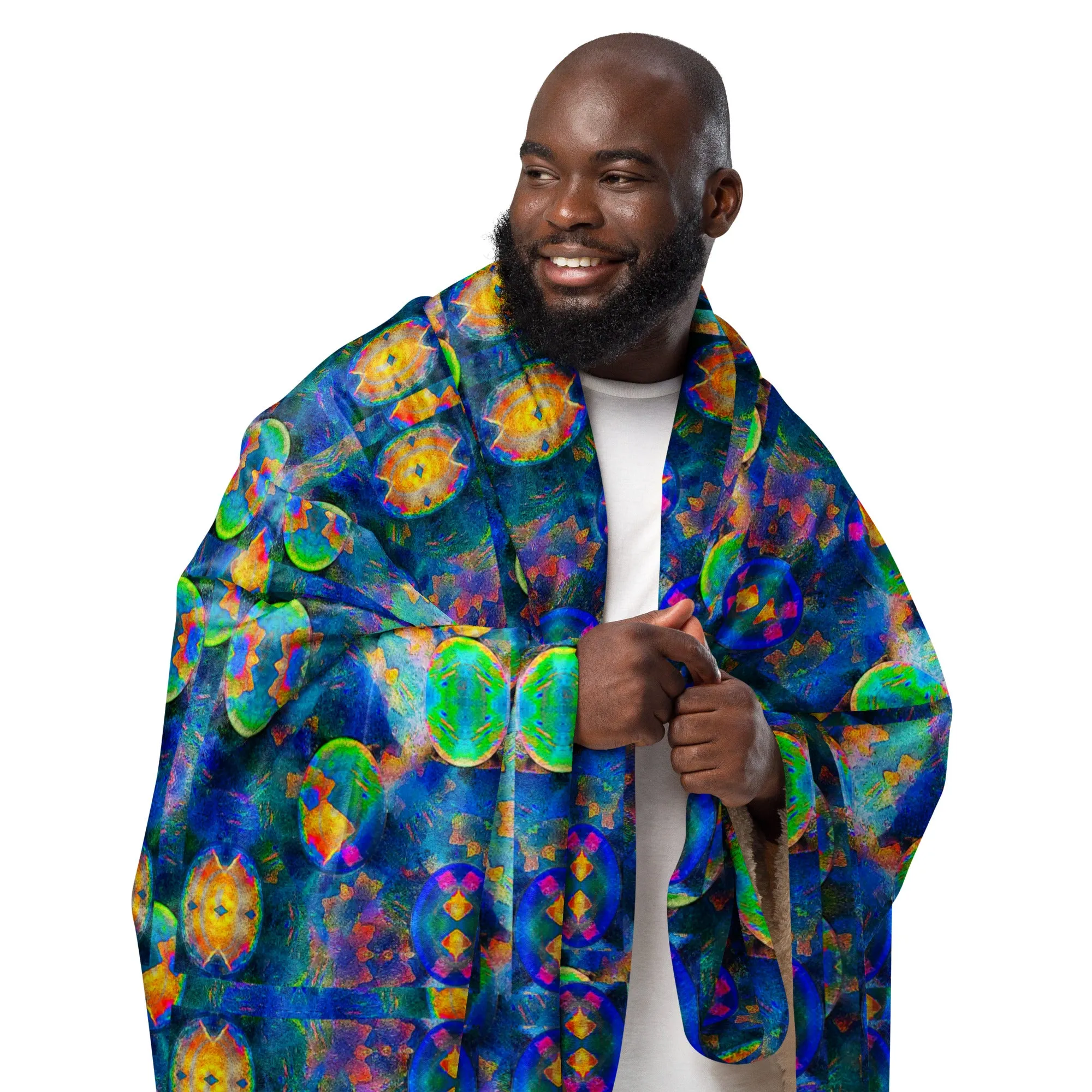 Cream Sherpa Fleece Blanket (Opal Skies Cantus Primus) RJSTHW2024 RJS