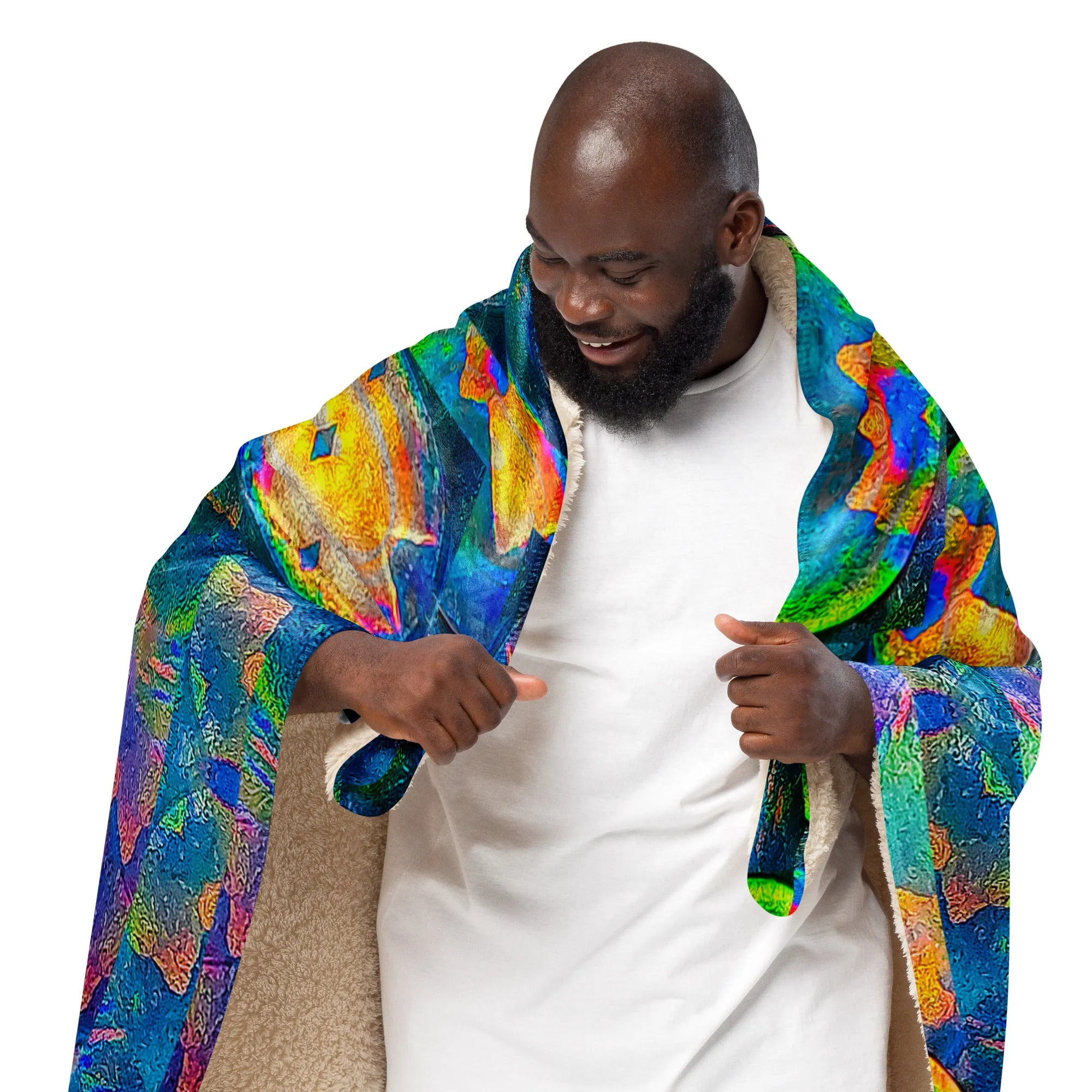 Cream Sherpa Fleece Blanket (Opal Skies Cantus Primus) RJSTHW2024 RJS