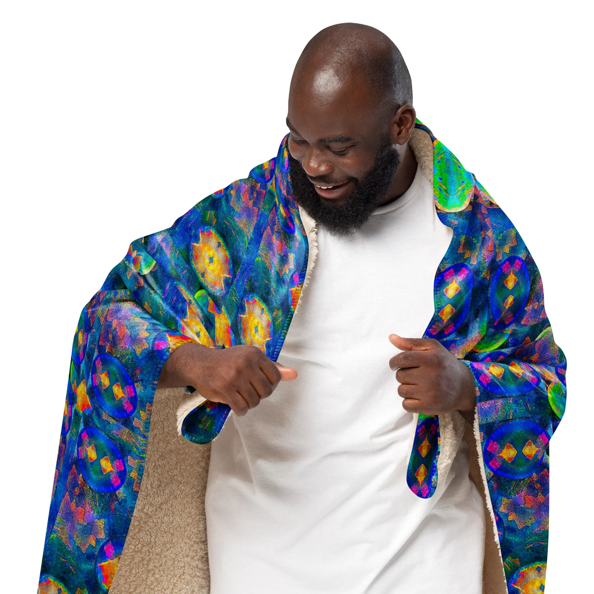 Cream Sherpa Fleece Blanket (Opal Skies Cantus Primus) RJSTHW2024 RJS