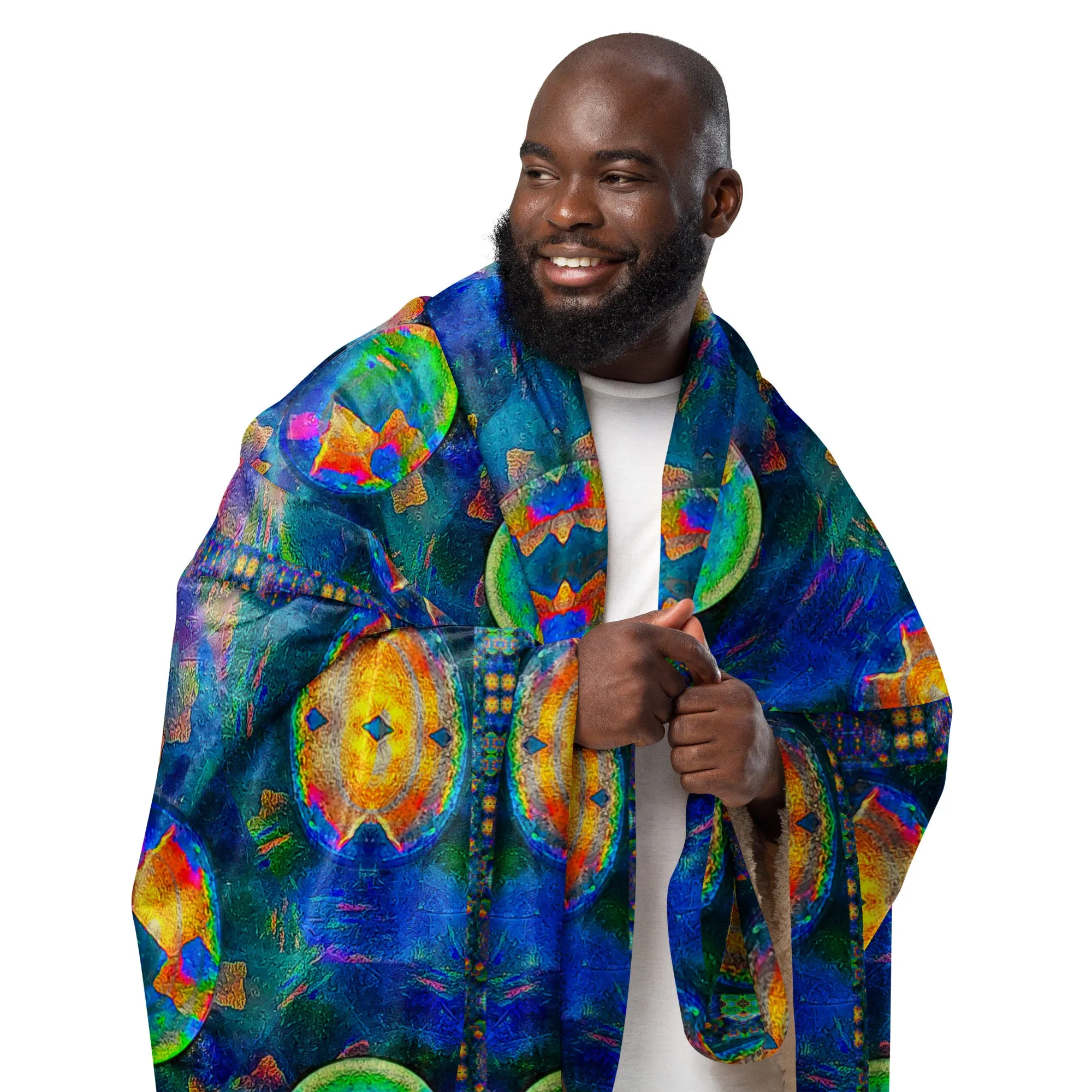 Cream Sherpa Fleece Blanket (Opal Skies Cantus Primus) RJSTHW2024 RJS