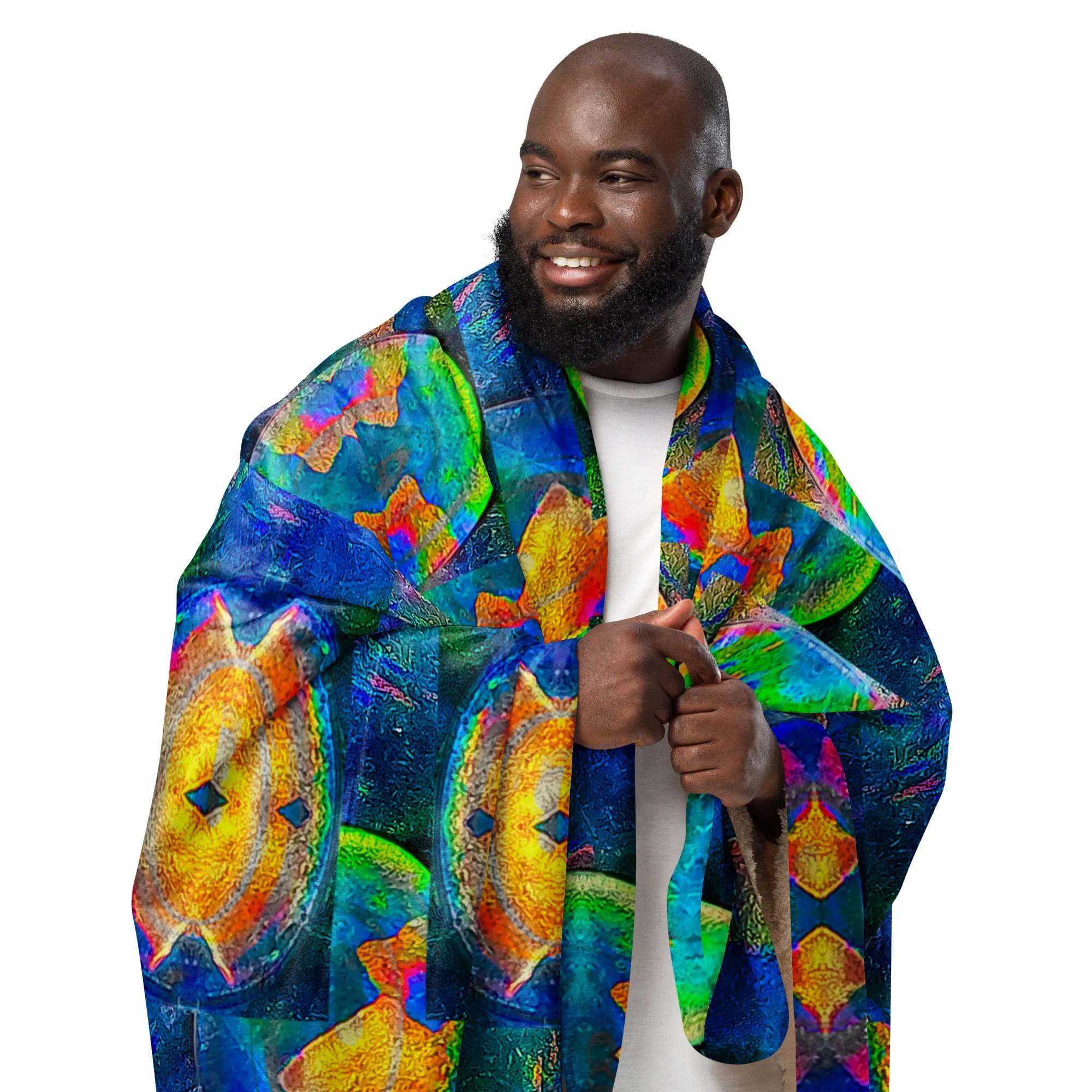 Cream Sherpa Fleece Blanket (Opal Skies Cantus Primus) RJSTHW2024 RJS