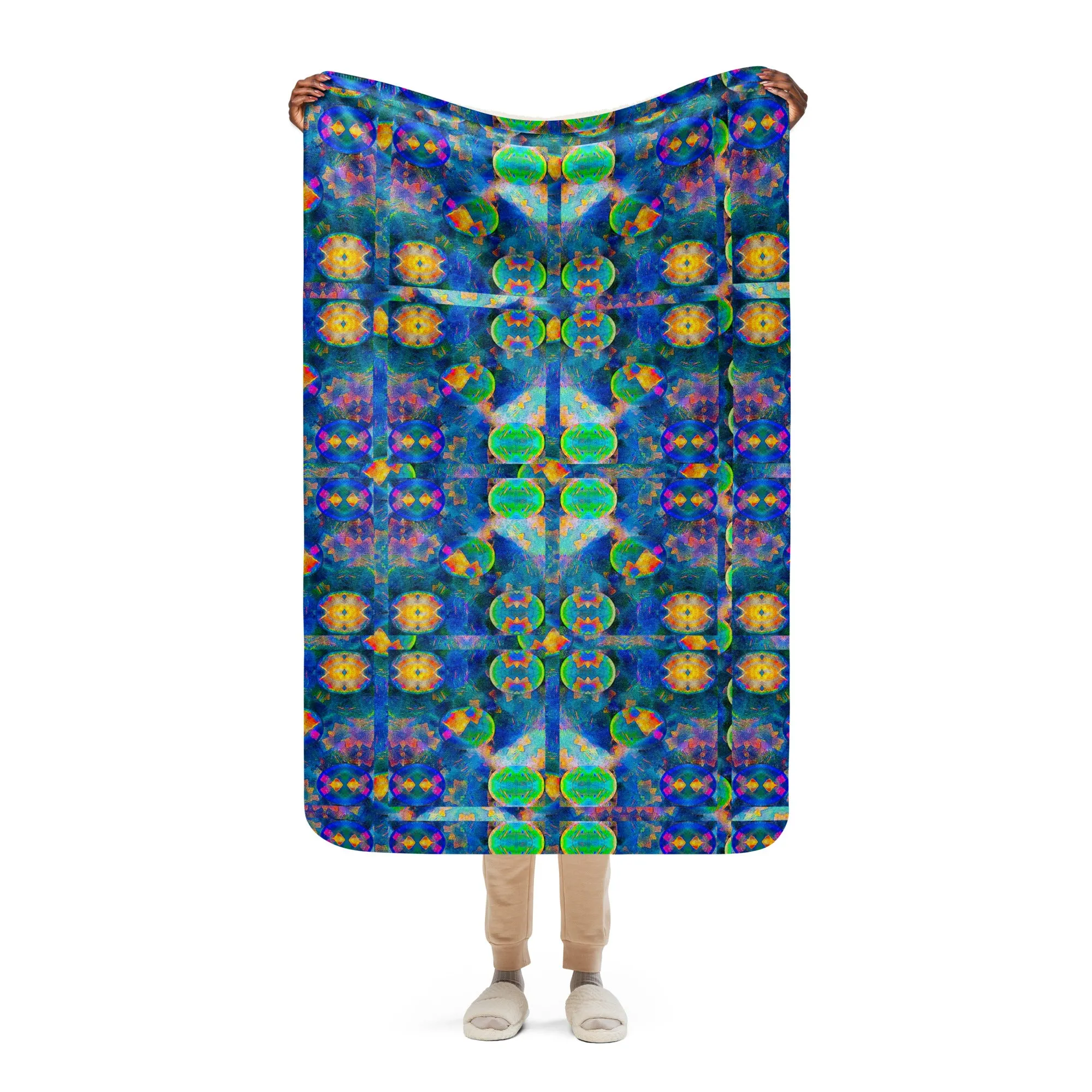 Cream Sherpa Fleece Blanket (Opal Skies Cantus Primus) RJSTHW2024 RJS