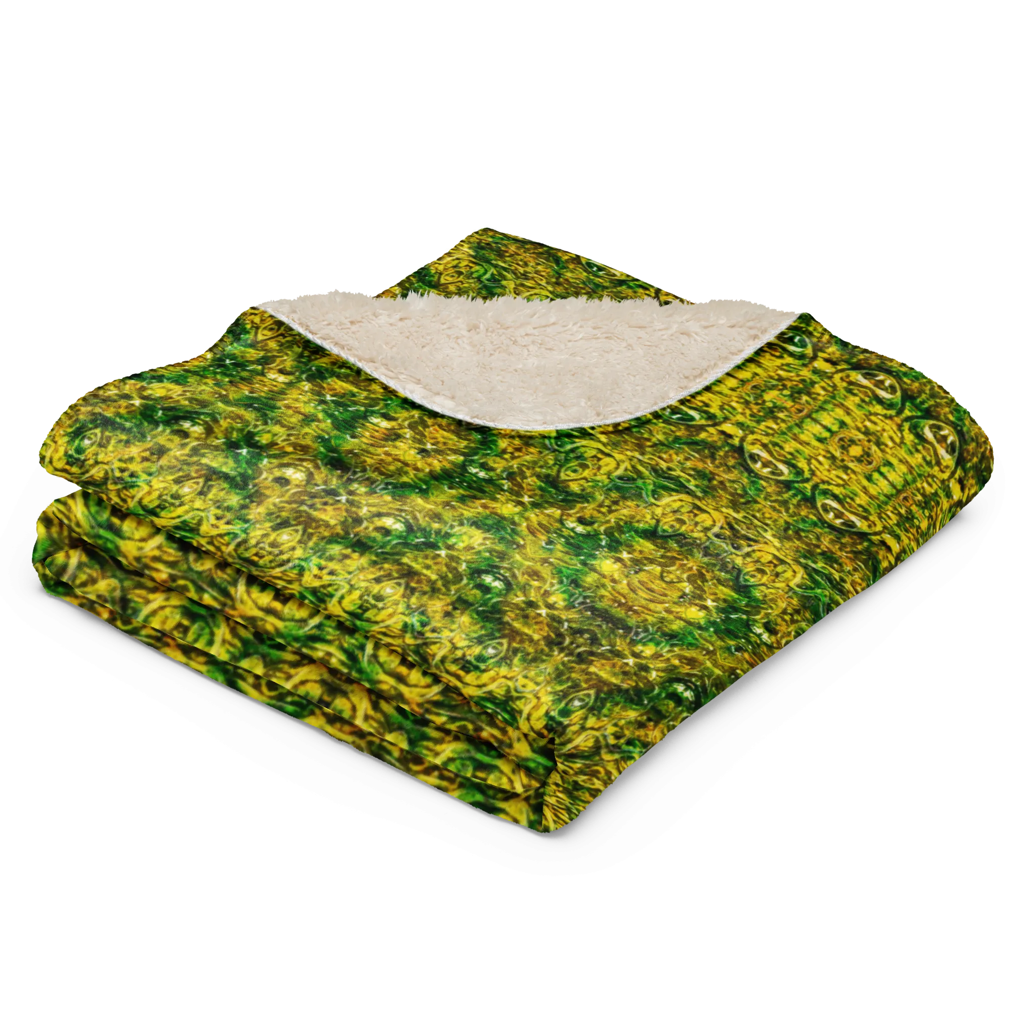 Cream Sherpa Fleece Blanket (Samhain Dreams of Jade 14 of 15 Quattuordecim ex Quindecim) RJSTHW2024 RJS