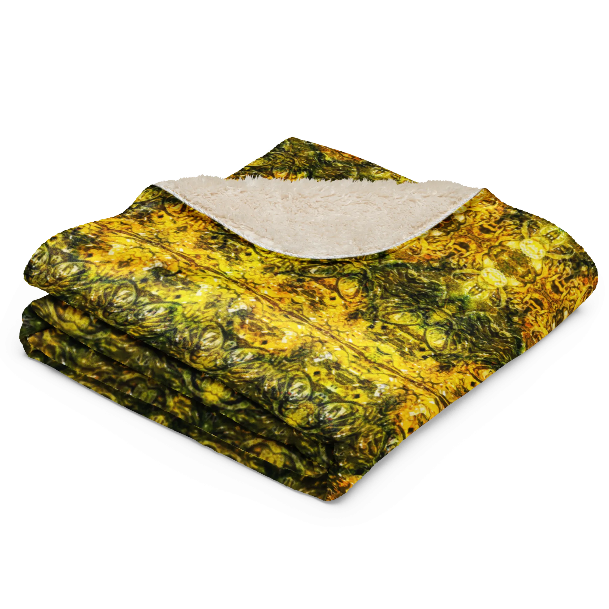 Cream Sherpa Fleece Blanket (Samhain Dreams of Jade 8 of 15 Octo ex Quindecim) RJSTHW2024 RJS