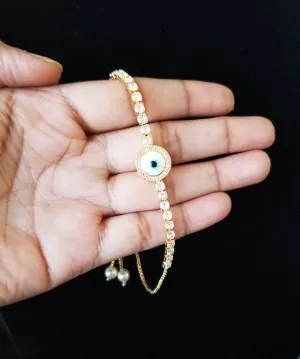 Cz Adjustable Bracelet With Gold Plating GL2