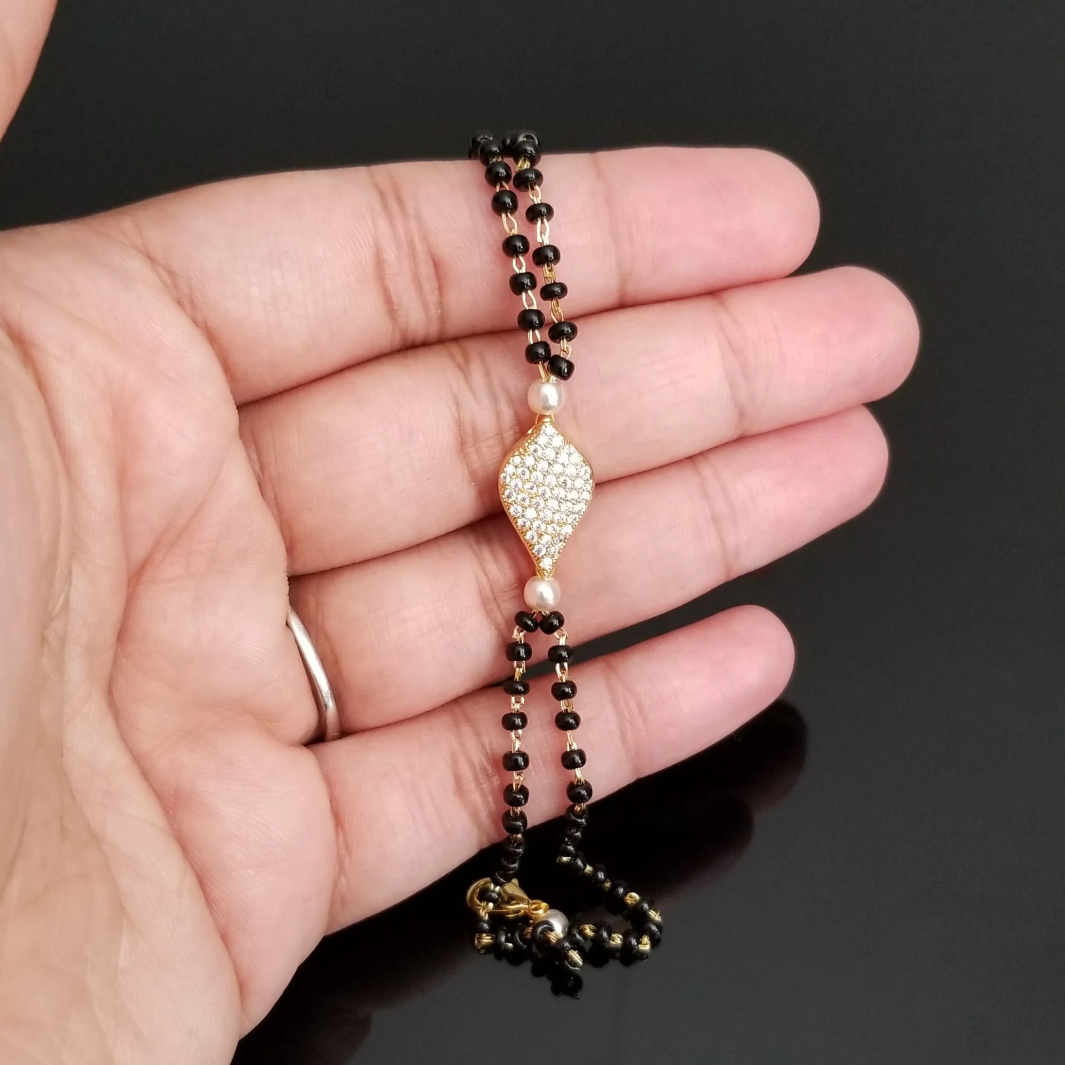 Cz Delicate Bracelet With Gold Plating 1030