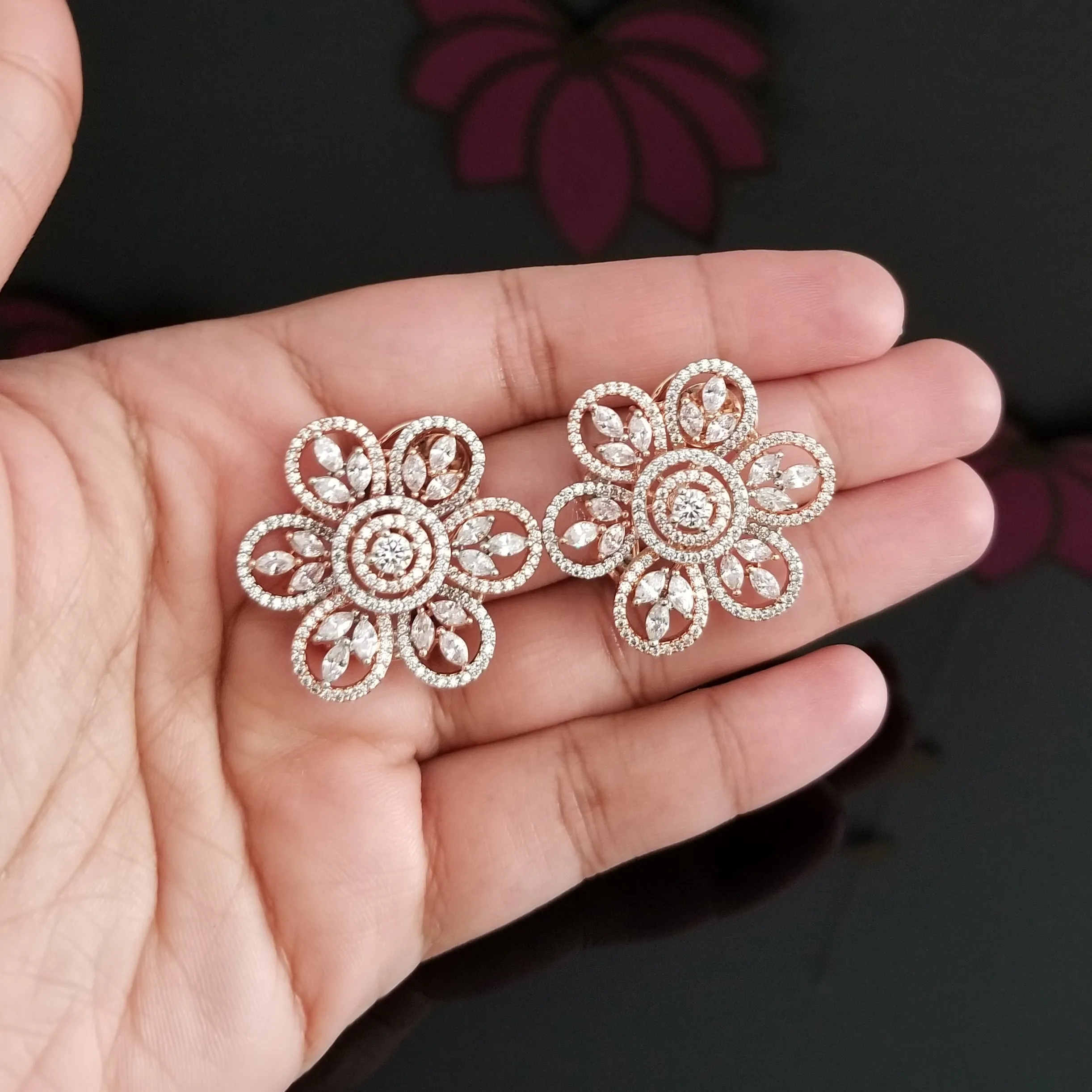 Cz Tops With Rose Gold Plating 1130