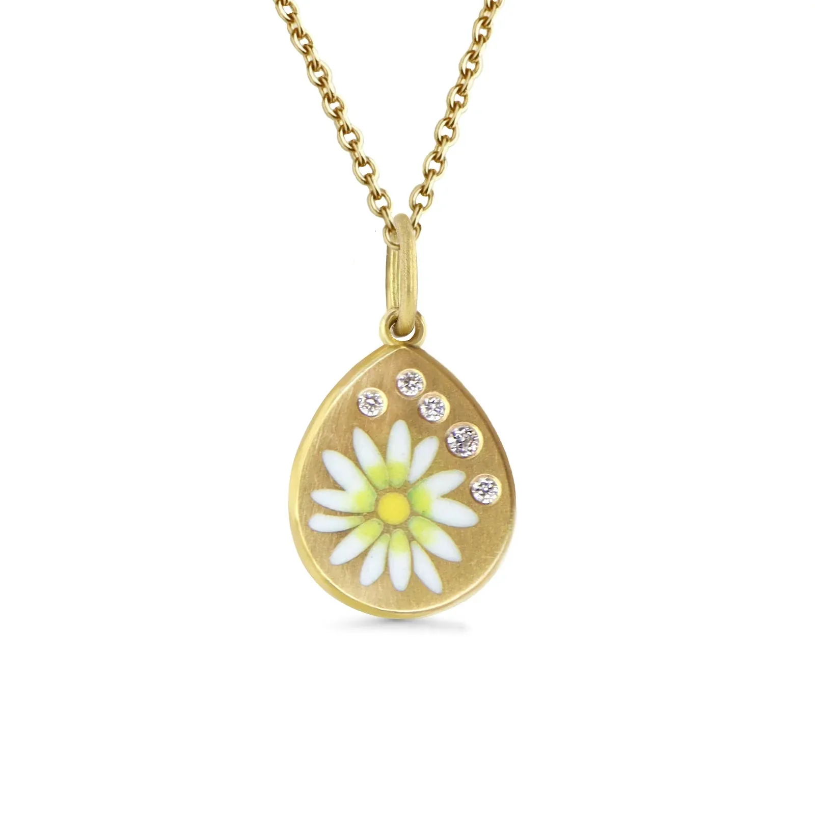 Daisy Enamel Pendant