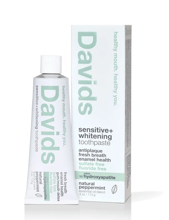 Davids Naturals Nano-Hydroxyapatite Premium Toothpaste | Sensitive   Whitening