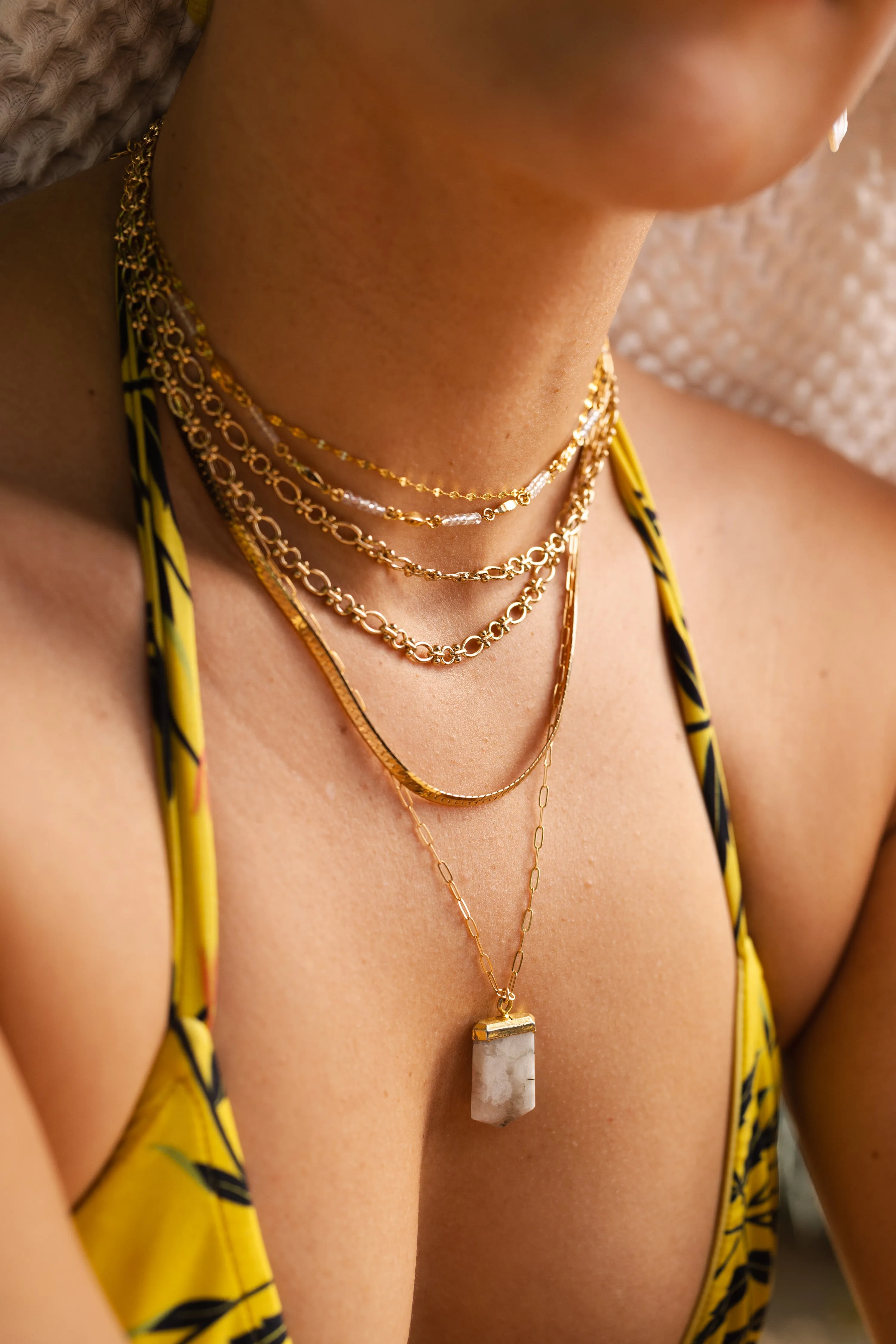 Demitra Necklace in Opal Dendrite