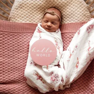 Diamond Knit Baby Blanket - Rosa
